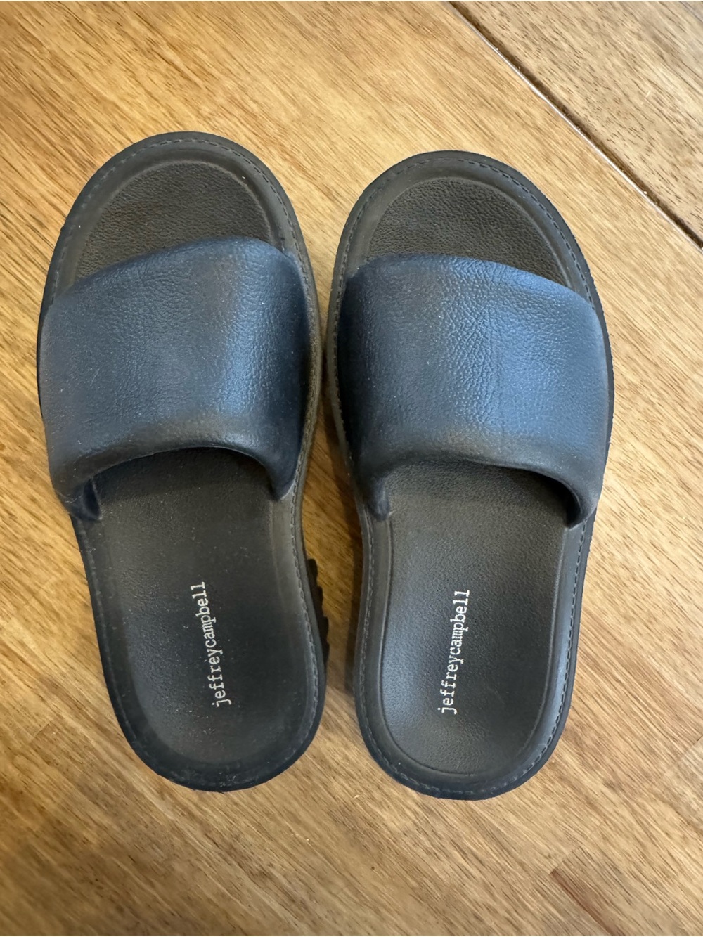Jeffrey Campbell Black Slide Sandals